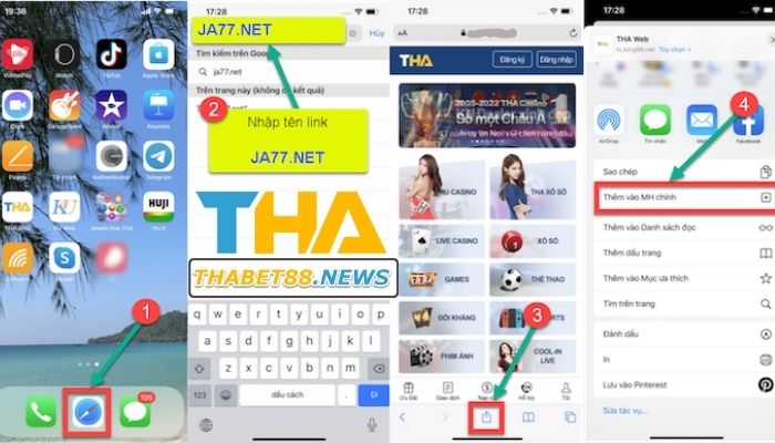 Lưu link Thabet đơn giản cho iOS