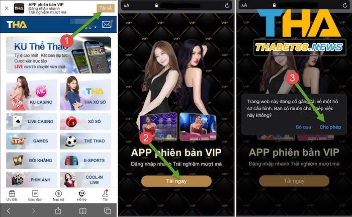 Tải app Thabet đơn giản cho iOS